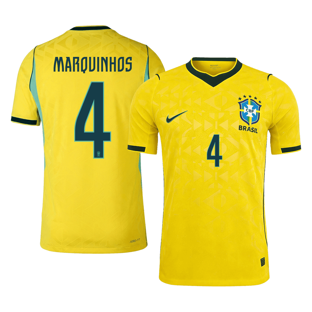 MARQUINHOS #4 ブラジル代表 Home 2026 オーセンティックユニフォーム
