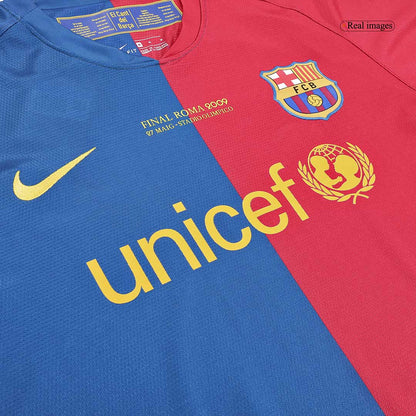 バルサ Home レトロ 长袖 ユニフォーム 2008/09 - UCL