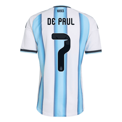 DE PAUL #7 アルゼンチン Home 2026 オーセンティックユニフォーム