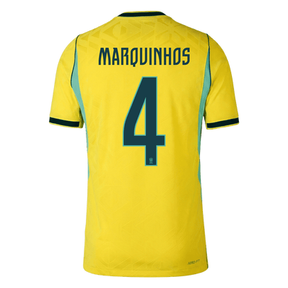 MARQUINHOS #4 ブラジル代表 Home 2026 オーセンティックユニフォーム