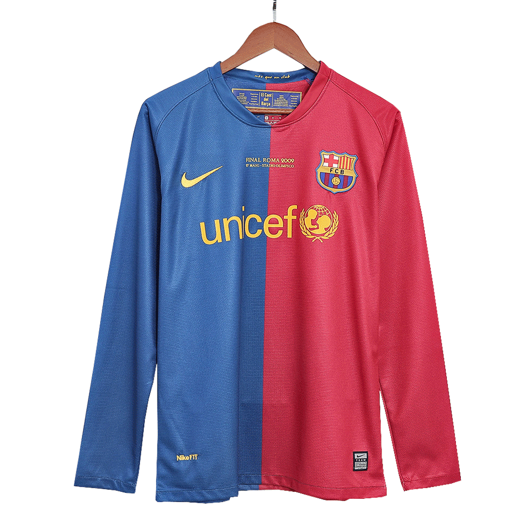 バルサ Home レトロ 长袖 ユニフォーム 2008/09 - UCL