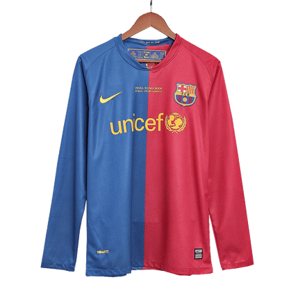 バルサ Home レトロ 长袖 ユニフォーム 2008/09 - UCL