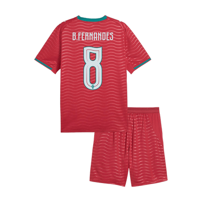 B. FERNANDES #8 ポルトガル代表 Home ユニフォーム 上下セット 2026 キッズ・ジュニア - 高品質