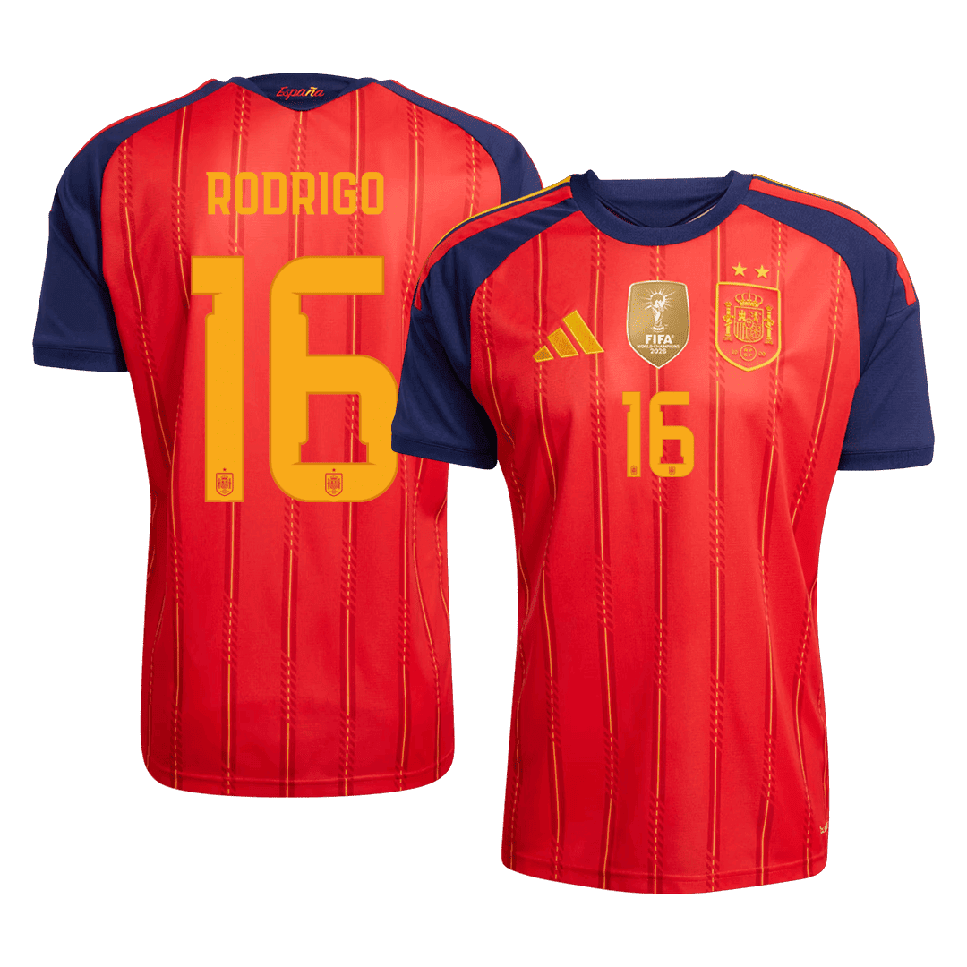 RODRIGO #16 スペイン代表 Home 2026 オーセンティックユニフォーム