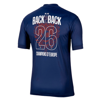 Champions of Europe #26 PSG Home ユニフォーム 2025/26 - 欧州王者 - 高品質