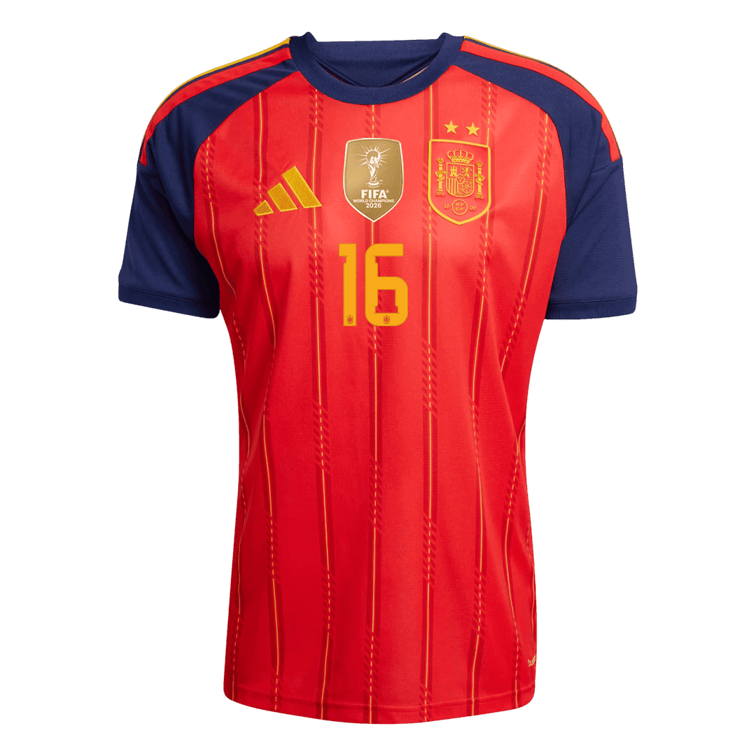 RODRIGO #16 スペイン代表 Home 2026 オーセンティックユニフォーム