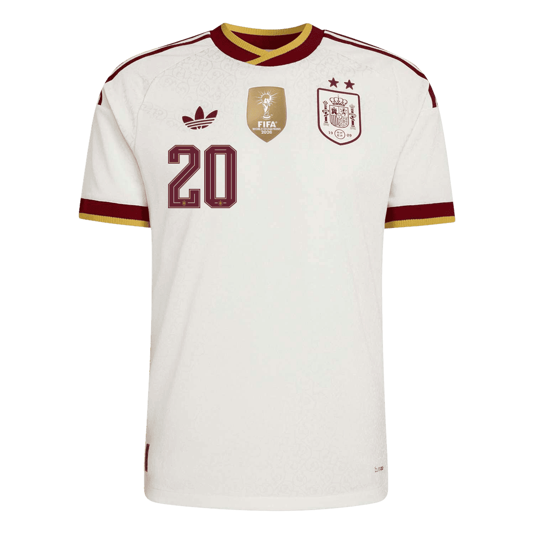 PEDRI #20 スペイン代表 Away 2026 オーセンティックユニフォーム