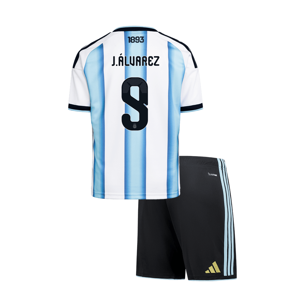 J.ÁLVAREZ #9 アルゼンチン Home ユニフォーム 上下セット 2026 キッズ・ジュニア - 高品質