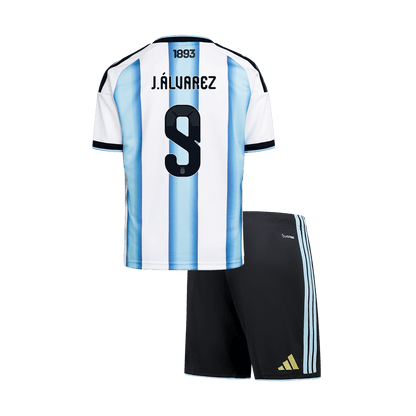 J.ÁLVAREZ #9 アルゼンチン Home ユニフォーム 上下セット 2026 キッズ・ジュニア - 高品質