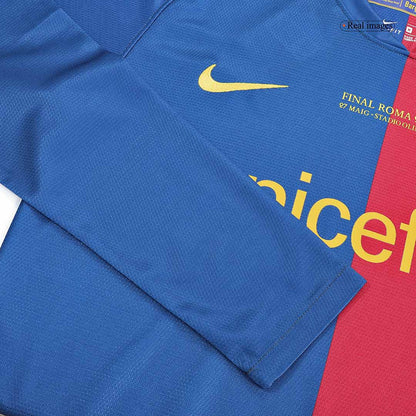バルサ Home レトロ 长袖 ユニフォーム 2008/09 - UCL