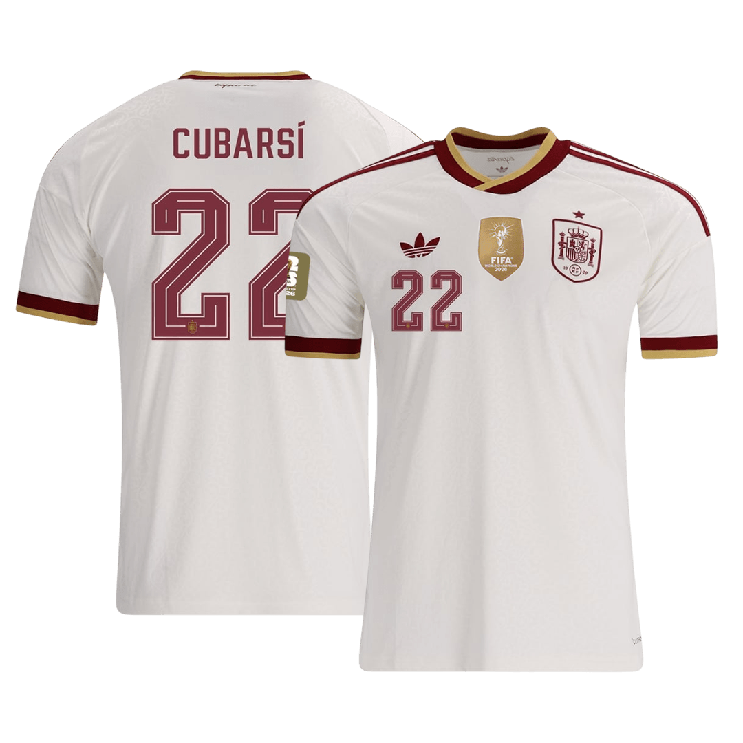 CUBARSÍ #22 スペイン代表 Away 2026 オーセンティックユニフォーム